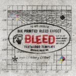 Ink Printed Bleed Text Effect