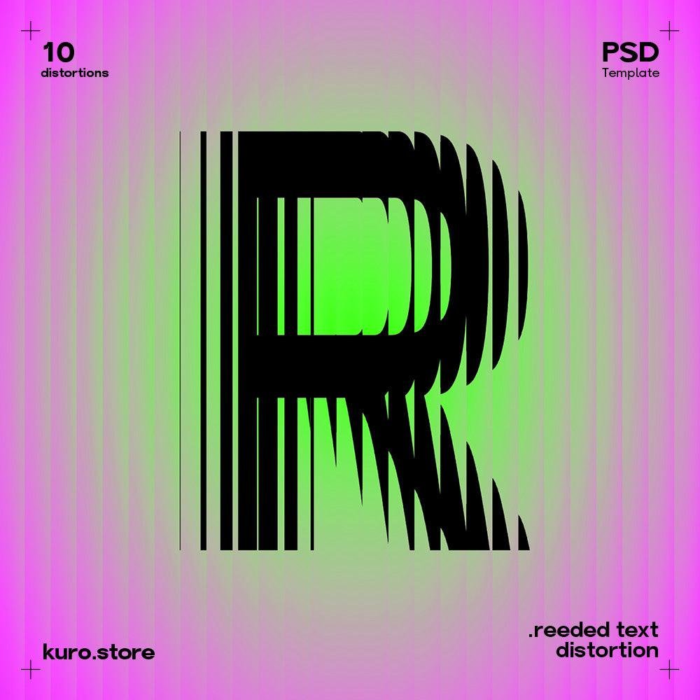 reeded-text-distortion-effect-kuro_c1fae210 Reeded Text Distortion Effect - Image 1