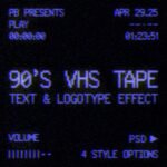 VHS Tape Text & Logo Effect